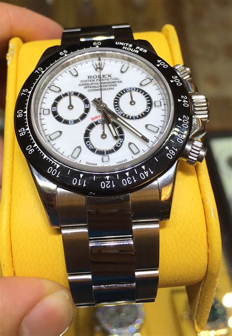 rolex daytona white face ceramic